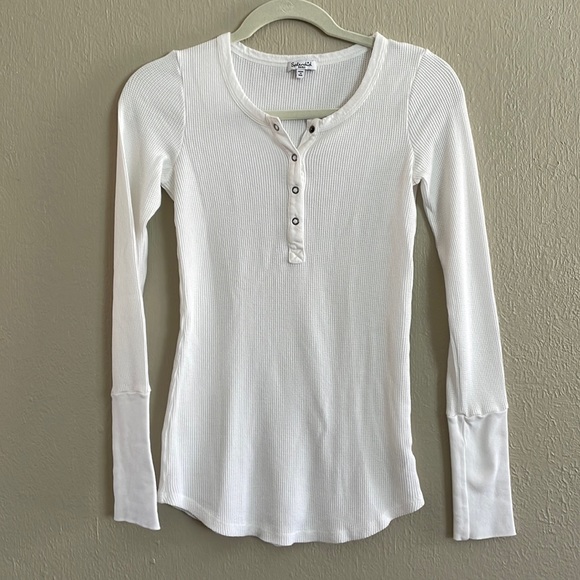 Splendid Tops - Splendid Women’s Snap Front Waffle Henley